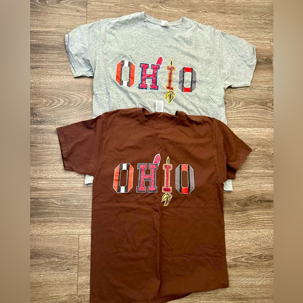 (2) Ohio  Shirts  ( Cleveland Cavaliers, Browns)  Short Sleeve Medium & Large